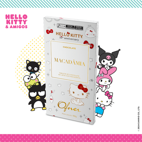 TABLETE MACADÂMIA HELLO KITTY 100g